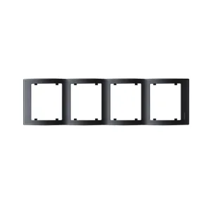 Рамка 4-кратна вертикальна SIEMENS IRIS чорний коссо