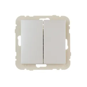 Вимикач 2кл. LOGUS 10АХ, 250V металік крижаний