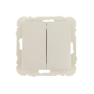 Вимикач 2кл. LOGUS 10АХ, 250V металік перламутровий