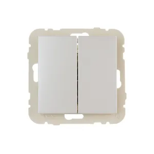 Вимикач 2кл. перехресний LOGUS 10АХ, 250V металік крижаний