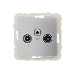 Розетка телевізійна кінцева LOGUS R TV-SAT металік алюмінієвий