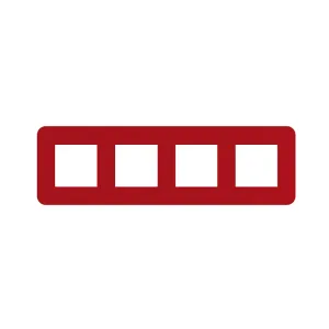 Рамка 4-на EFAPEL Latina EU черв.