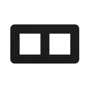 Рамка 2-на EFAPEL Latina EU чорн.матовий/хром