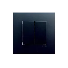 Вимикач 2кл. сход. EFAPEL QUADRO 10АХ, 250V, чорний матовий