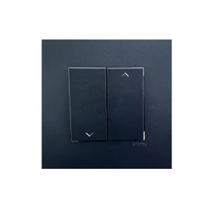 Вимикач жалюзі EFAPEL QUADRO чорний матовий