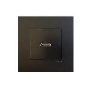 Розетка 1-на HDMI EFAPEL QUADRO чорний матовий