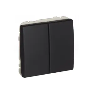 Вимикач жалюзі Efapel Apolo чорний матовий