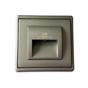 Розетка USB 2-на, зар.пристрій Efapel Apolo, струм 2А, металік графітовий