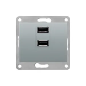 Розетка USB подвійна 250V 2.1A SIEMENS DELTA Iris алюміній ф'южн