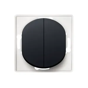 Механізм вимикача 2кл. сход. Aling-Conel EON, чорний глянцевий