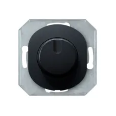 Механізм світлорегулятор з 1-пол. вимикачем, 40-400ВА, Aling-Conel EON, чорний матовий