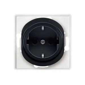 Механізм розетки 1-на з заземл. Aling-Conel EON, чорний глянцевий