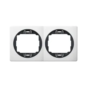 Рамка 2-на гориз. Aling-Conel EON, білий-чорний