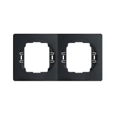 Рамка 2-на вертик. Aling-Conel EON, чорний глянцевий-чорний