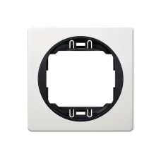 Рамка 1-на Aling-Conel EON, 80*80 білий-чорний