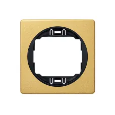 Рамка 1-на Aling-Conel EON, 80*80 золото-чорний