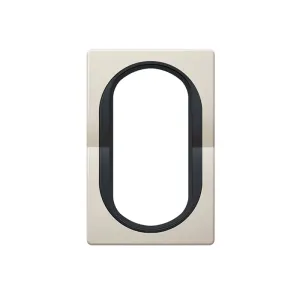 Рамка 1-на для 2-ної розетки Aling-Conel EON, беж-чорний