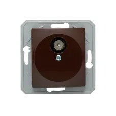 Розетка телев. базова TVR 0dB ТЕМ EKONOMIK без рамки, шоколад