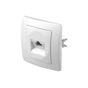 Розетка телеф. RJ11 6/6 CAT3 ТЕМ EKONOMIK без рамки, біла