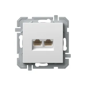 Розетка комп'ютерн. подвійна RJ45 Cat 5e TEM LOGIQ, біла