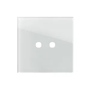 Рамка з кругл отв 2М TEM MODUL EDGE скло біле