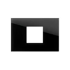 Рамка 2/3М TEM MODUL EDGE скло чорне