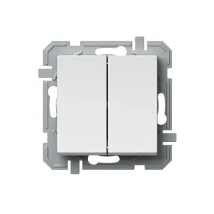 Вимикач 2-кл. 250V/10A TEM LOGIQ, білий