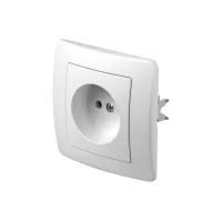 Розетка одинарн. без з/к 250V/16A ТЕМ EKONOMIK без рамки, біла