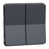 Механізм двоклавішного перемикача IP55, чорний, Mureva Styl Schneider Electric MUR35019