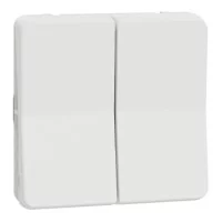 Механізм двоклавішного перемикача IP55, білий, Mureva Styl Schneider Electric MUR39022