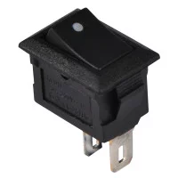 Перемикач 1 клав. чорний  KCD5-101 B/B