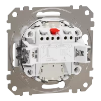 Двоклавішний вимикач з синьою LED підсвіткою Білий Sedna Design Schneider Electric SDD111105L