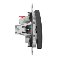 Одноклавішний вимикач з LED підсвіткою Чорний Sedna Design Schneider Electric SDD114101L