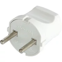 Вилка побутова e.plug.001.10, без з/к,10А біла
