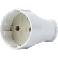 Розетка переносна e.socket.001.10.white, без з/к,10А біла